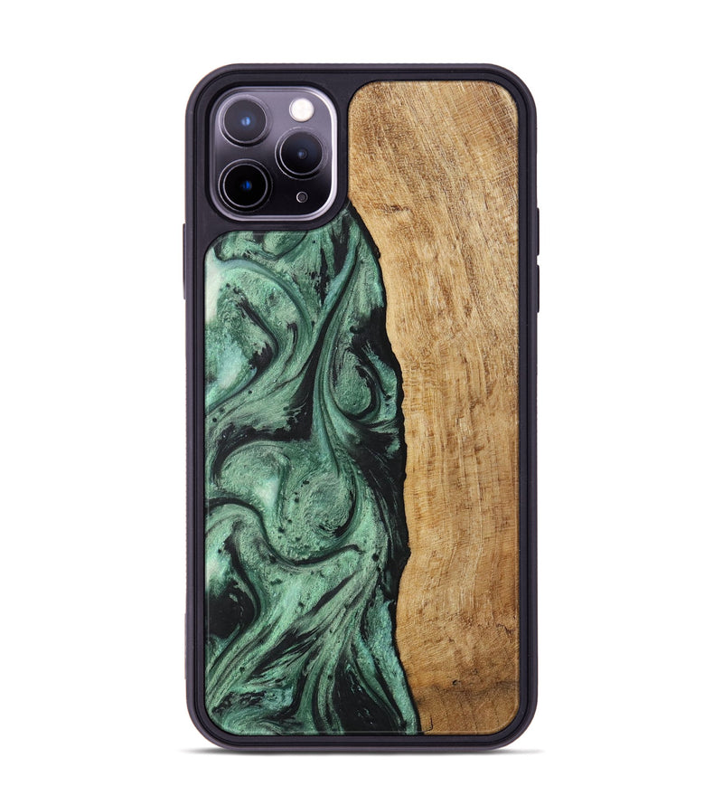 iPhone 11 Pro Max Wood Phone Case - Skyler (Green, 730945)