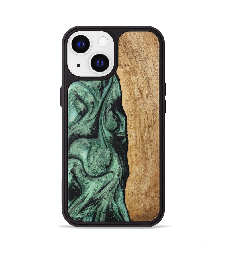 iPhone 13 Wood Phone Case - Skyler (Green, 730945)