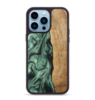 iPhone 14 Pro Max Wood Phone Case - Skyler (Green, 730945)