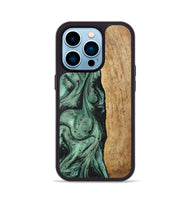 iPhone 14 Pro Wood Phone Case - Skyler (Green, 730945)