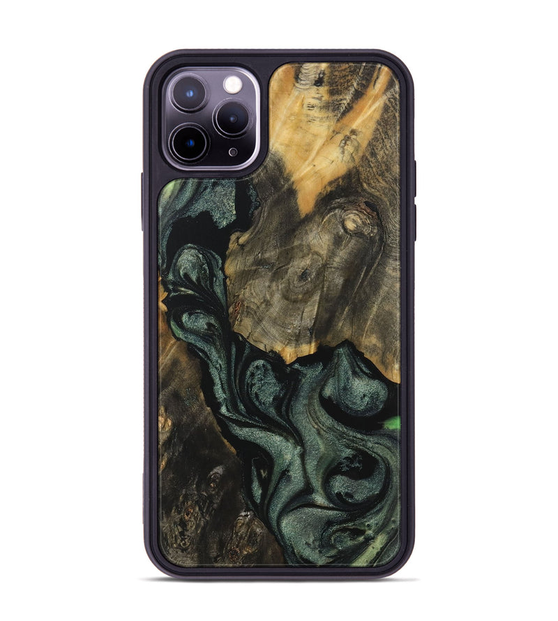 iPhone 11 Pro Max Wood Phone Case - Ilona (Green, 730947)