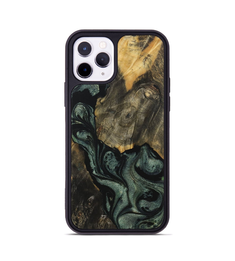 iPhone 11 Pro Wood Phone Case - Ilona (Green, 730947)