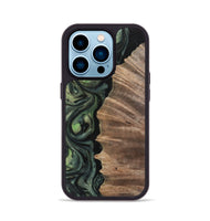 iPhone 14 Pro Wood Phone Case - Melonie (Green, 730948)