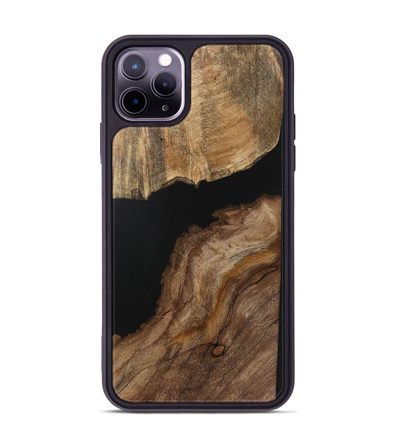 iPhone 11 Pro Max Wood Phone Case - Mareah (Pure Black, 730949)