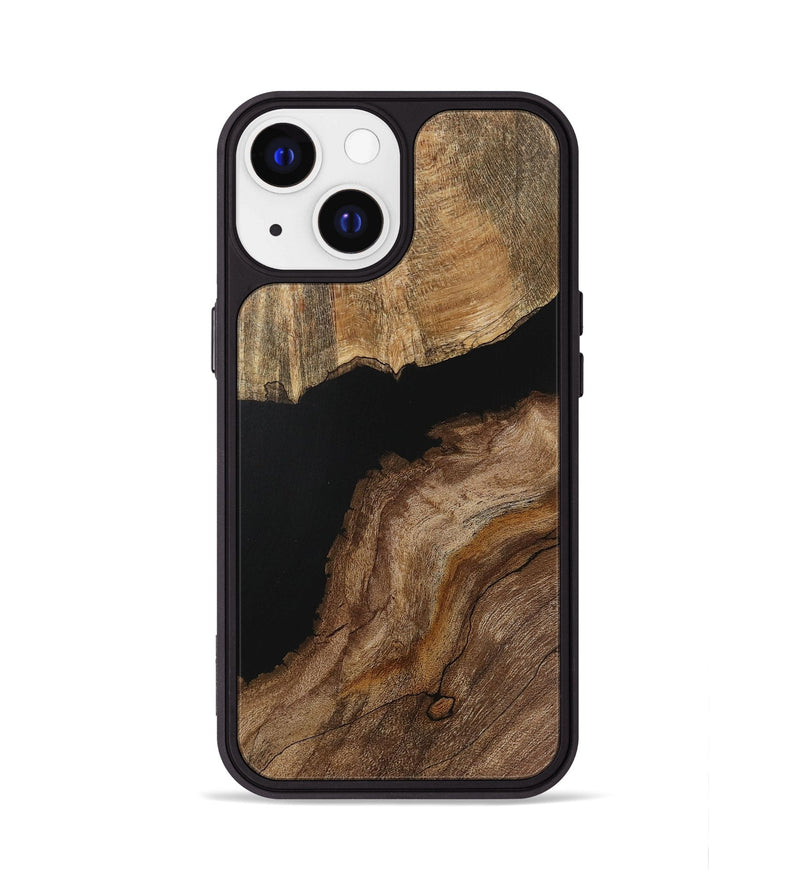 iPhone 13 Wood Phone Case - Mareah (Pure Black, 730949)