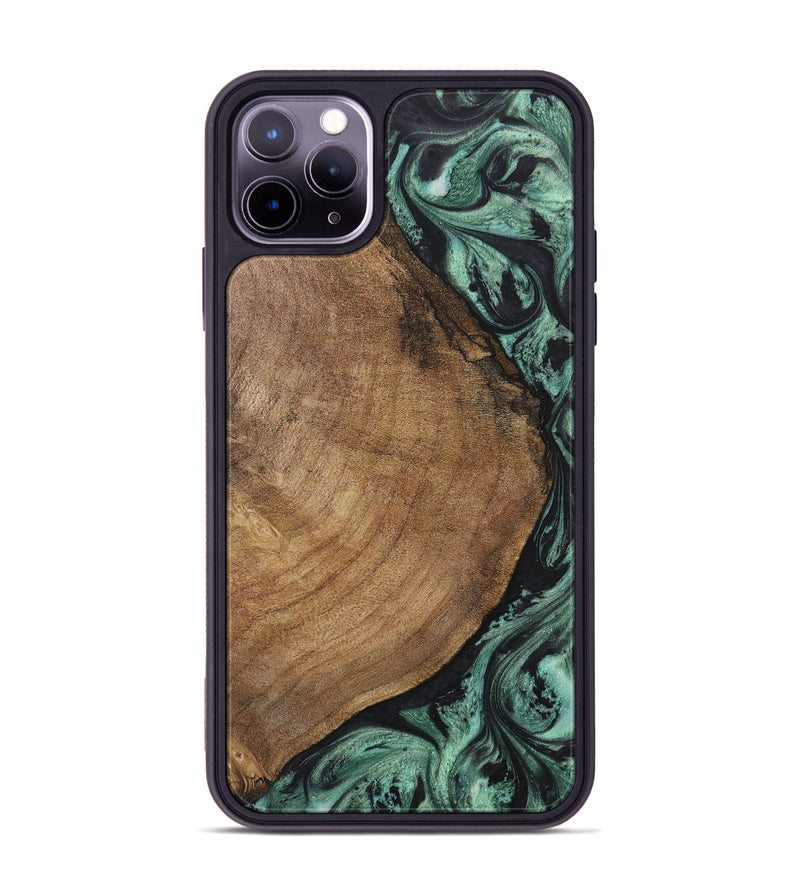 iPhone 11 Pro Max Wood Phone Case - Denys (Green, 730951)