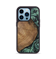 iPhone 14 Pro Wood Phone Case - Denys (Green, 730951)