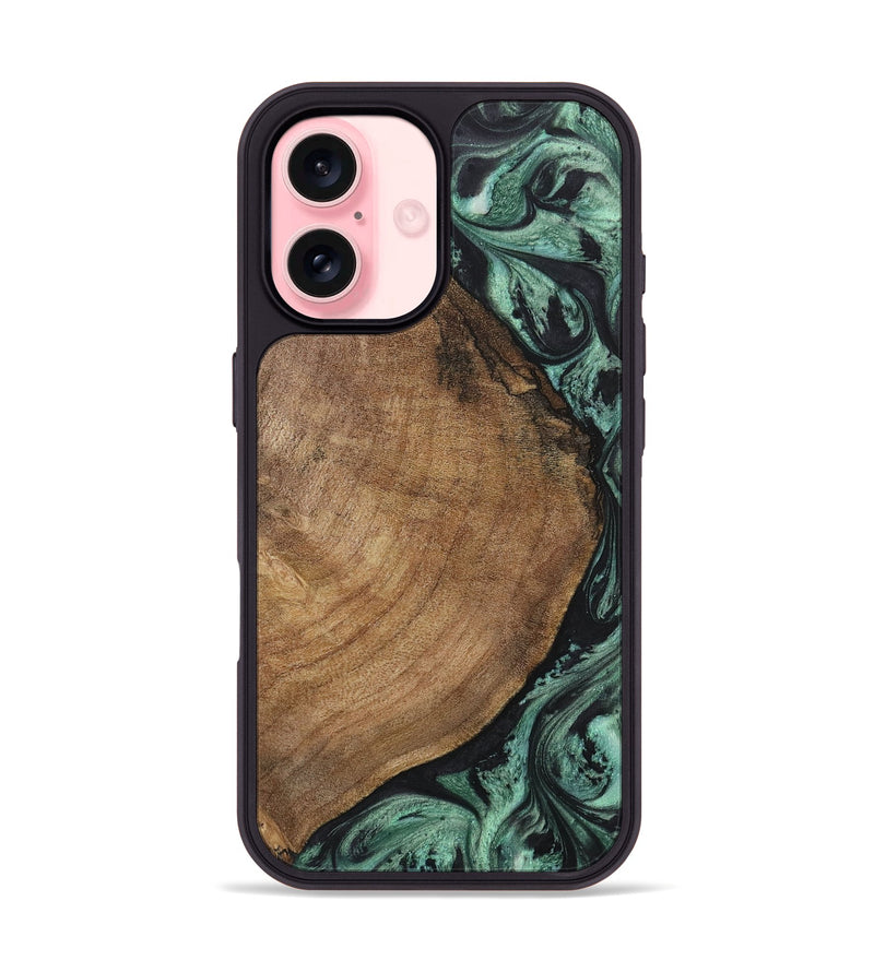 iPhone 16 Wood Phone Case - Denys (Green, 730951)