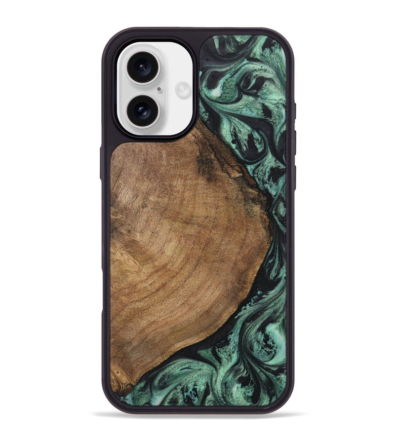 iPhone 16 Plus Wood Phone Case - Denys (Green, 730951)