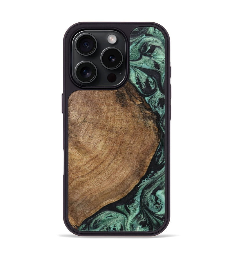 iPhone 16 Pro Wood Phone Case - Denys (Green, 730951)