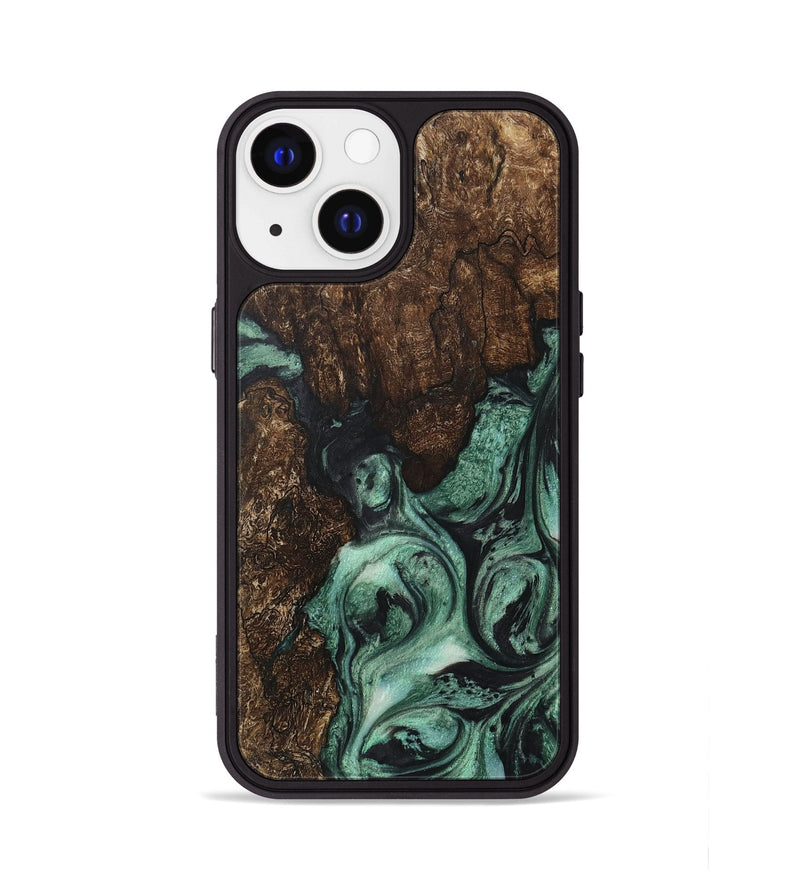 iPhone 13 Wood Phone Case - Yuen (Green, 730952)