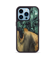 iPhone 14 Pro Wood Phone Case - Sharron (Green, 730954)