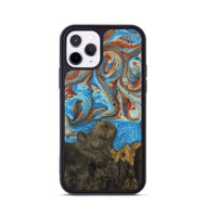 iPhone 11 Pro Wood Phone Case - Long (Teal & Gold, 730956)