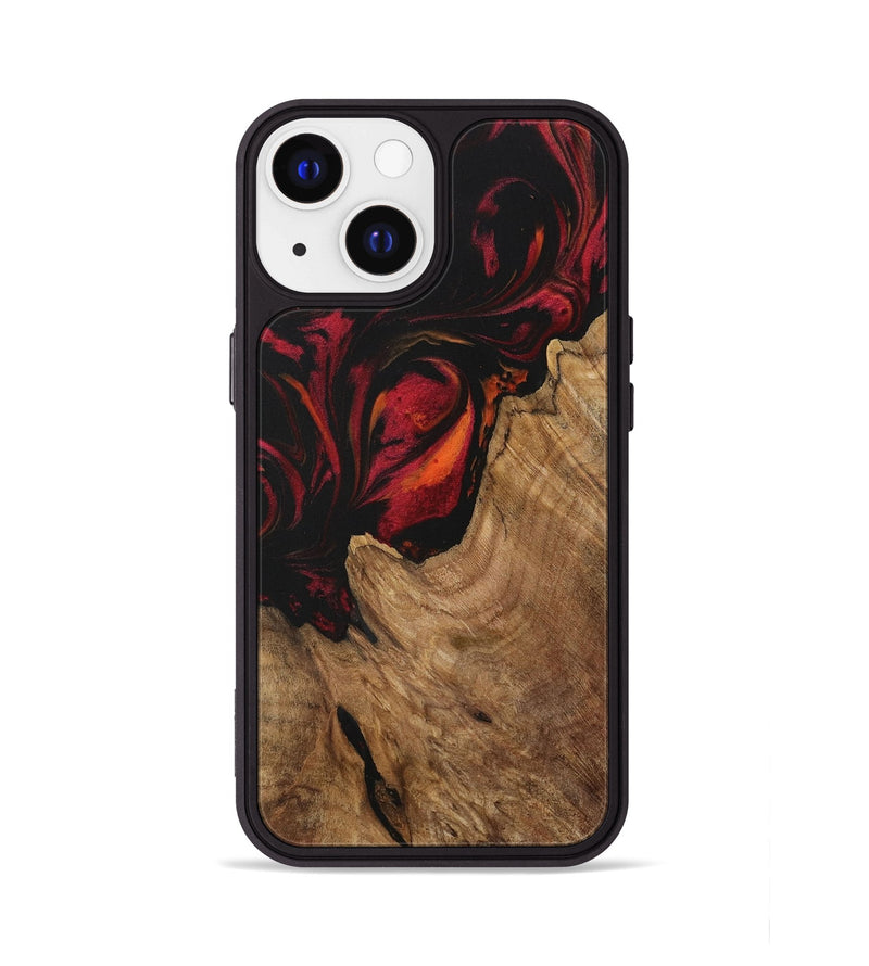 iPhone 13 Wood Phone Case - Cherlyn (Red, 730957)