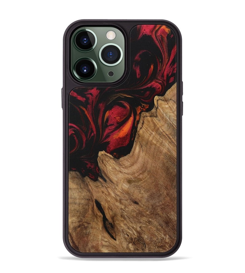 iPhone 13 Pro Max Wood Phone Case - Cherlyn (Red, 730957)