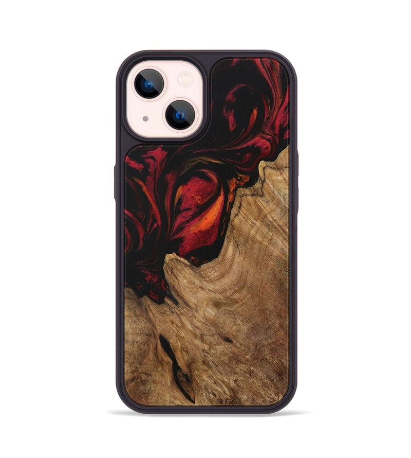 iPhone 14 Wood Phone Case - Cherlyn (Red, 730957)