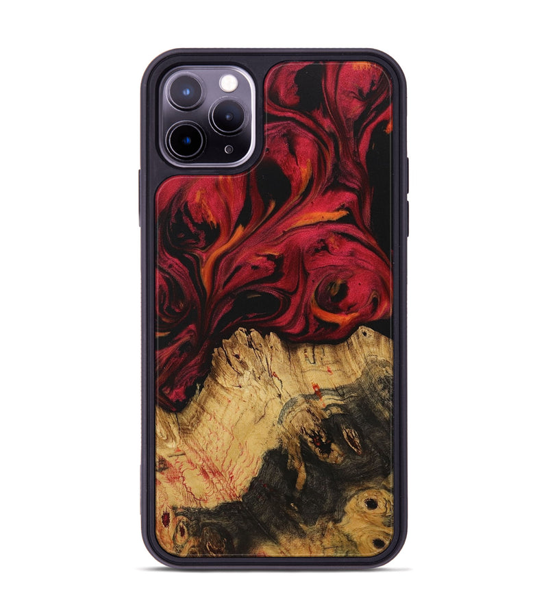 iPhone 11 Pro Max Wood Phone Case - Genevra (Red, 730958)