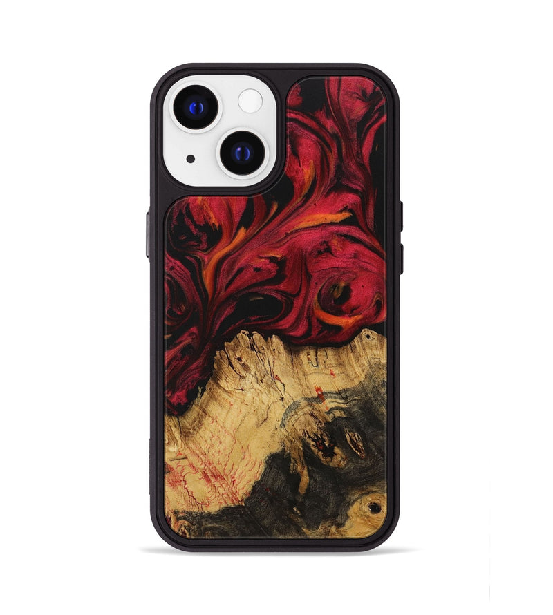 iPhone 13 Wood Phone Case - Genevra (Red, 730958)