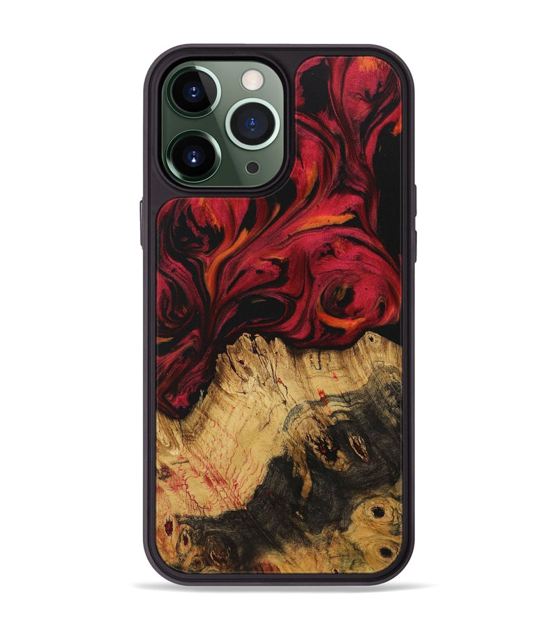 iPhone 13 Pro Max Wood Phone Case - Genevra (Red, 730958)