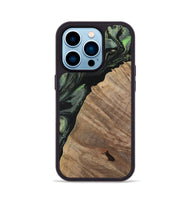 iPhone 14 Pro Wood Phone Case - Kelsea (Green, 730961)