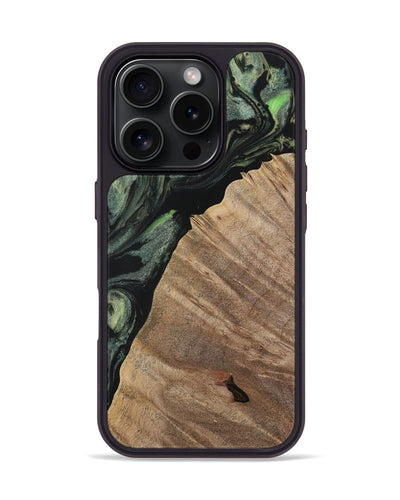 iPhone 16 Pro Wood Phone Case - Kelsea (Green, 730961)