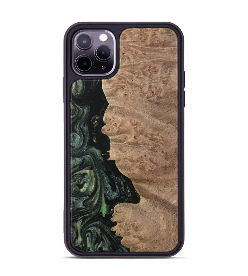 iPhone 11 Pro Max Wood Phone Case - Vivia (Green, 730962)