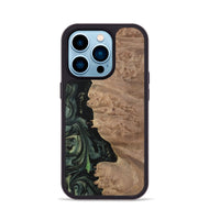 iPhone 14 Pro Wood Phone Case - Vivia (Green, 730962)