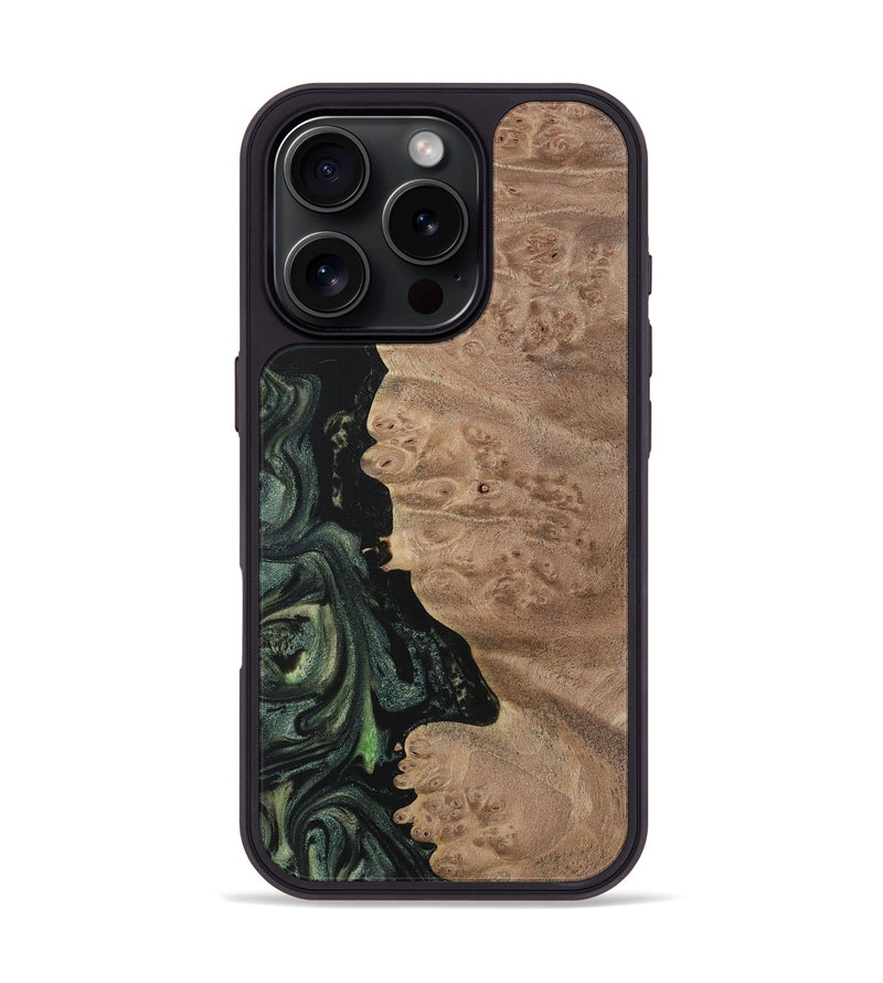 iPhone 16 Pro Wood Phone Case - Vivia (Green, 730962)