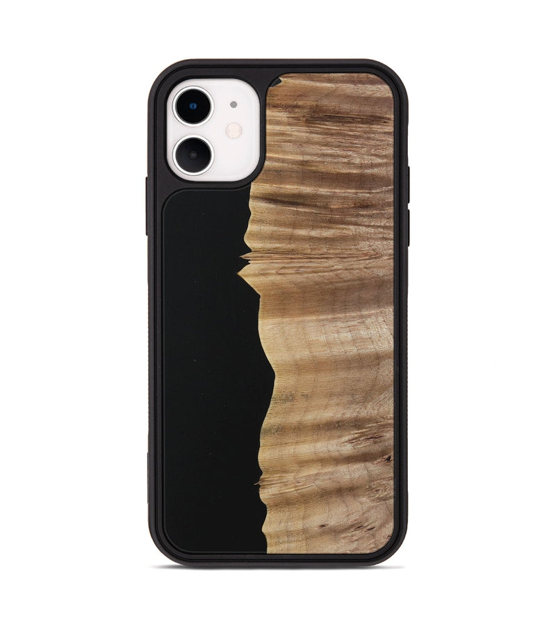 iPhone 11 Wood Phone Case - Kordula (Pure Black, 730965)