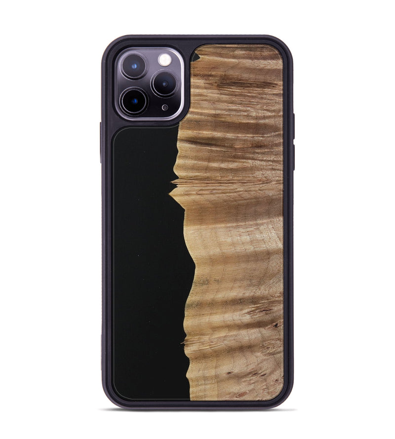 iPhone 11 Pro Max Wood Phone Case - Kordula (Pure Black, 730965)