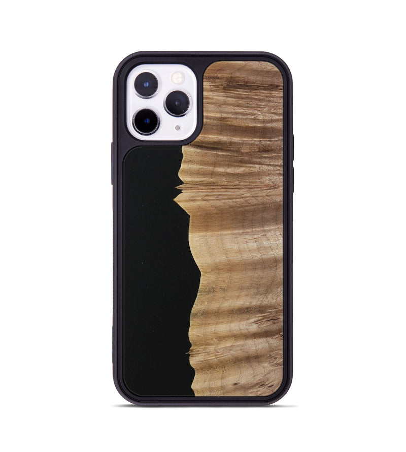 iPhone 11 Pro Wood Phone Case - Kordula (Pure Black, 730965)