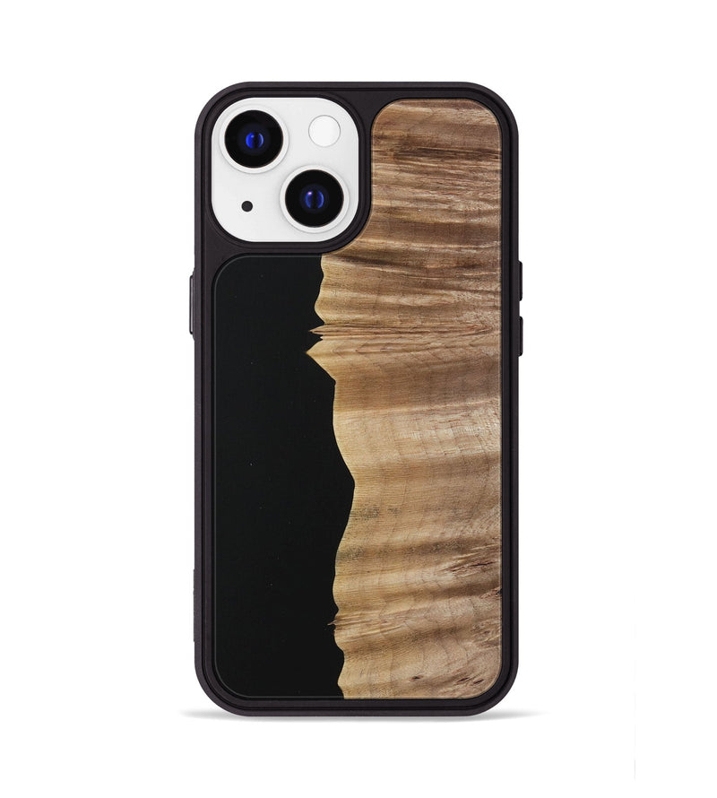 iPhone 13 Wood Phone Case - Kordula (Pure Black, 730965)