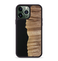 iPhone 13 Pro Max Wood Phone Case - Kordula (Pure Black, 730965)