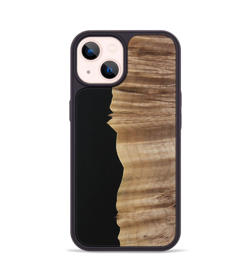 iPhone 14 Wood Phone Case - Kordula (Pure Black, 730965)