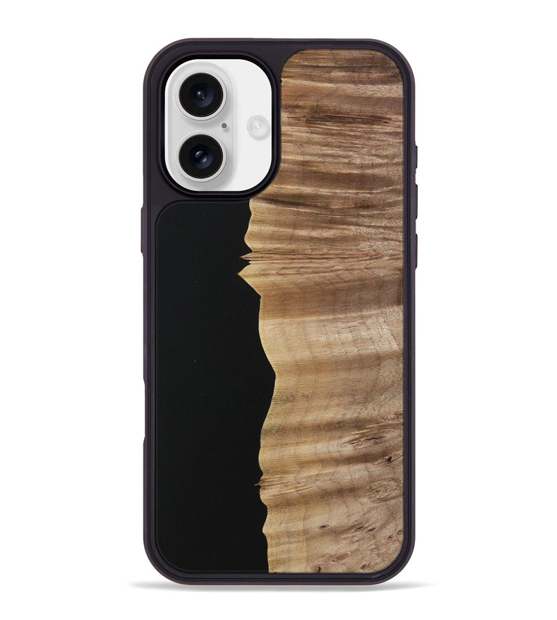 iPhone 16 Plus Wood Phone Case - Kordula (Pure Black, 730965)