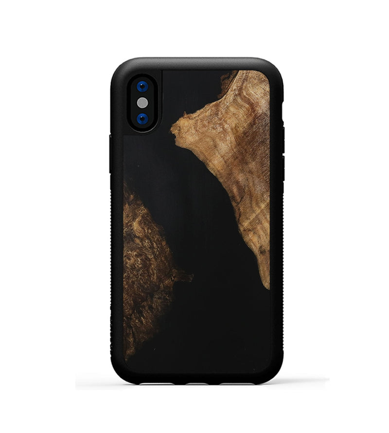 iPhone Xs Wood Phone Case - Margalo (Pure Black, 730966)