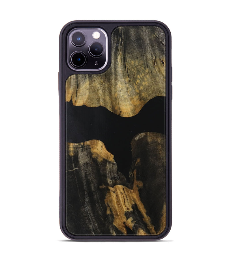 iPhone 11 Pro Max Wood Phone Case - Dionne (Pure Black, 730968)