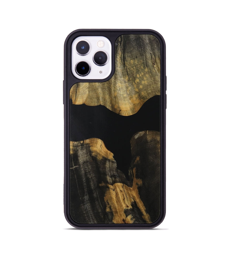 iPhone 11 Pro Wood Phone Case - Dionne (Pure Black, 730968)