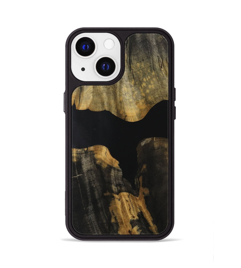 iPhone 13 Wood Phone Case - Dionne (Pure Black, 730968)