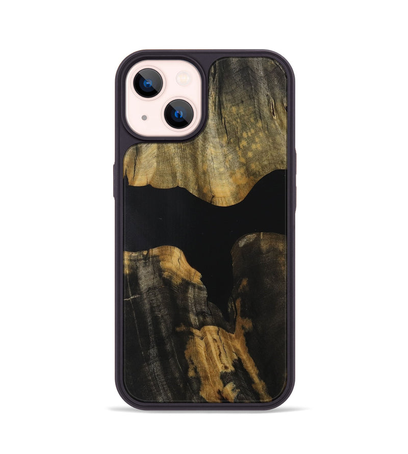 iPhone 14 Wood Phone Case - Dionne (Pure Black, 730968)