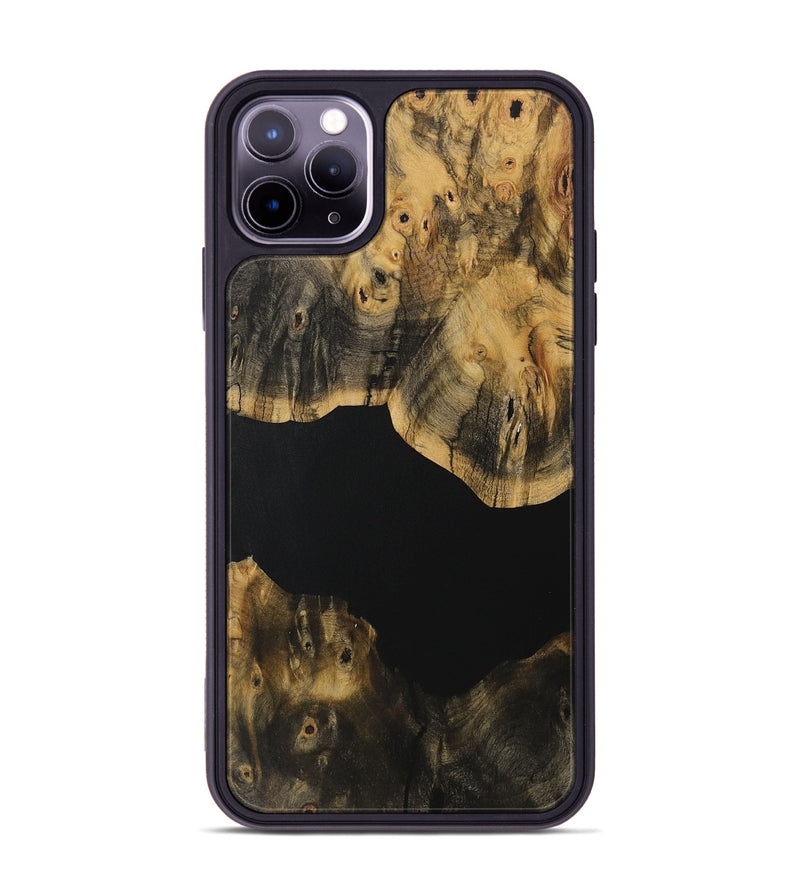 iPhone 11 Pro Max Wood Phone Case - Miklos (Pure Black, 730969)