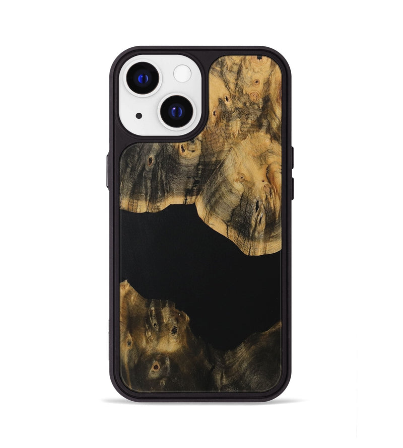 iPhone 13 Wood Phone Case - Miklos (Pure Black, 730969)