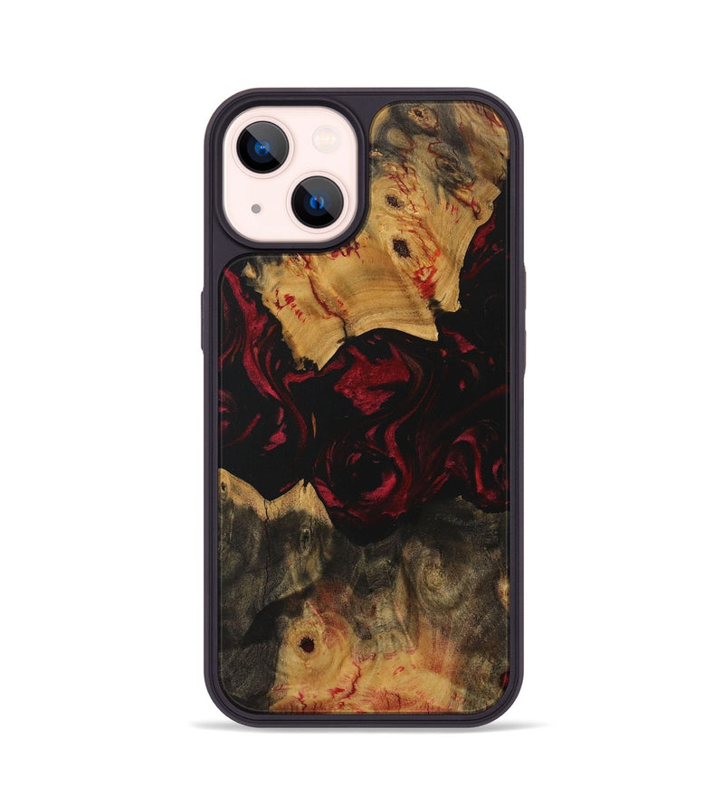 iPhone 14 Wood Phone Case - Darian (Red, 730970)