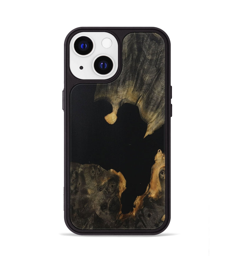 iPhone 13 Wood Phone Case - Cheng (Pure Black, 730971)