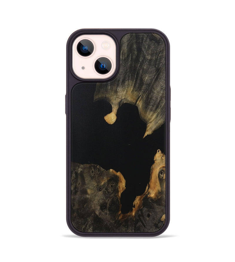 iPhone 14 Wood Phone Case - Cheng (Pure Black, 730971)