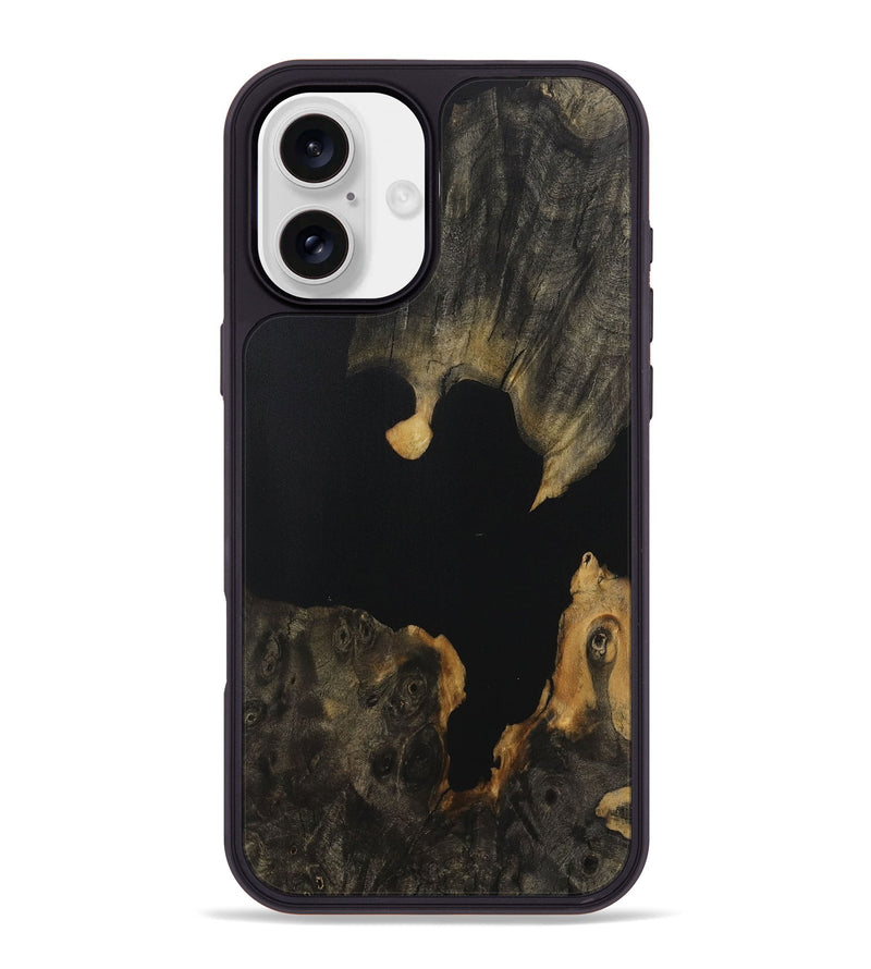 iPhone 16 Plus Wood Phone Case - Cheng (Pure Black, 730971)