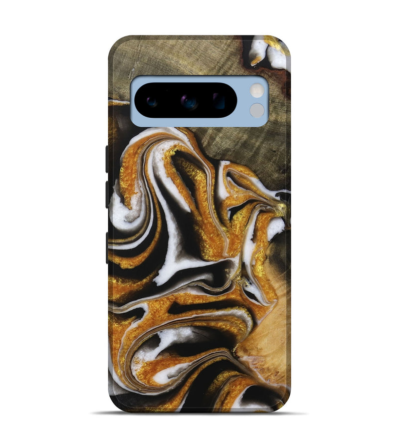 Pixel 8 Pro Wood Live Edge Phone Case - Lucine (Black & White, 730981)