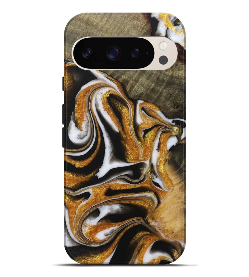 Pixel 9 Pro XL Wood Live Edge Phone Case - Lucine (Black & White, 730981)