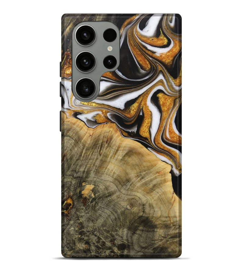 Galaxy S23 Ultra Wood Live Edge Phone Case - Haden (Black & White, 730982)