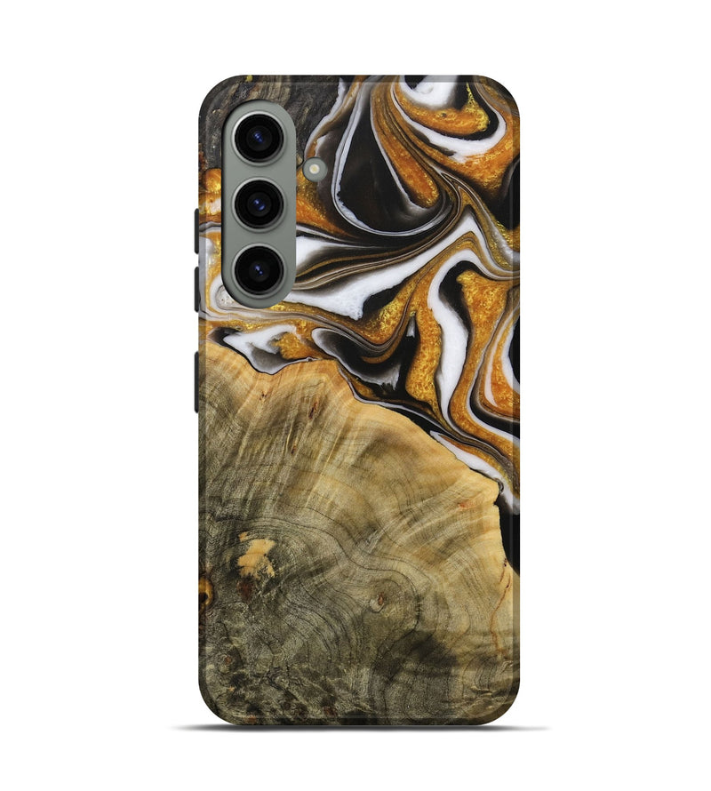 Galaxy S24 Wood Live Edge Phone Case - Haden (Black & White, 730982)